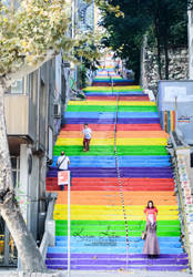 rainbow stairs