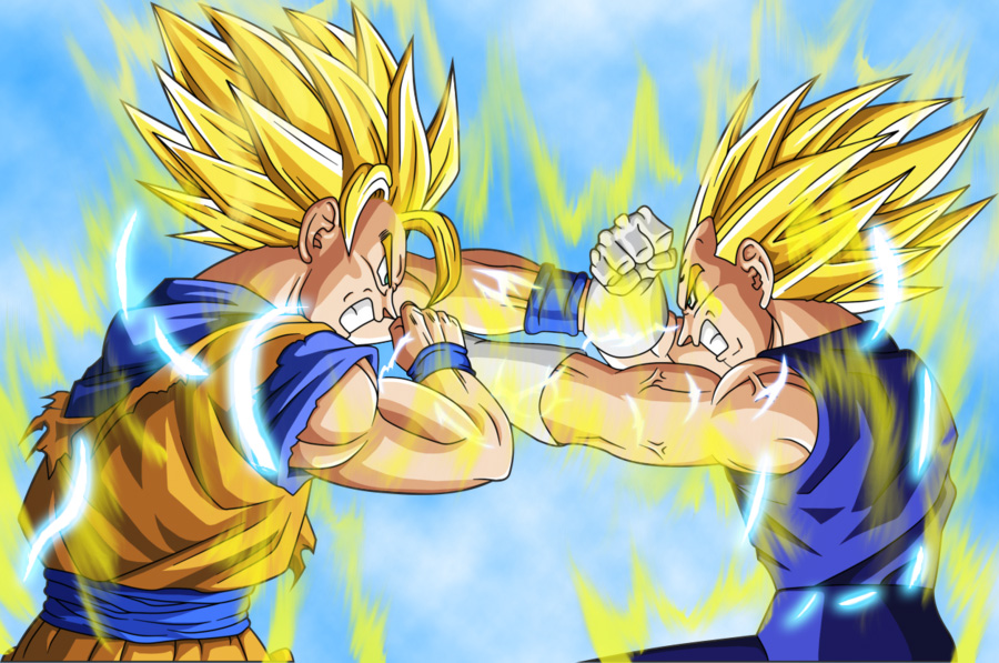 Goku and Majin Vegeta