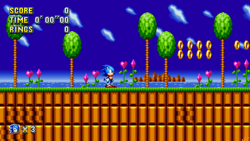 The sound of Sonic in the Green Hill Zone