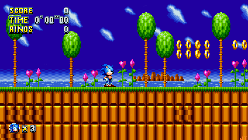 Vê Green Hill Zone Act 2 em Sonic Mania