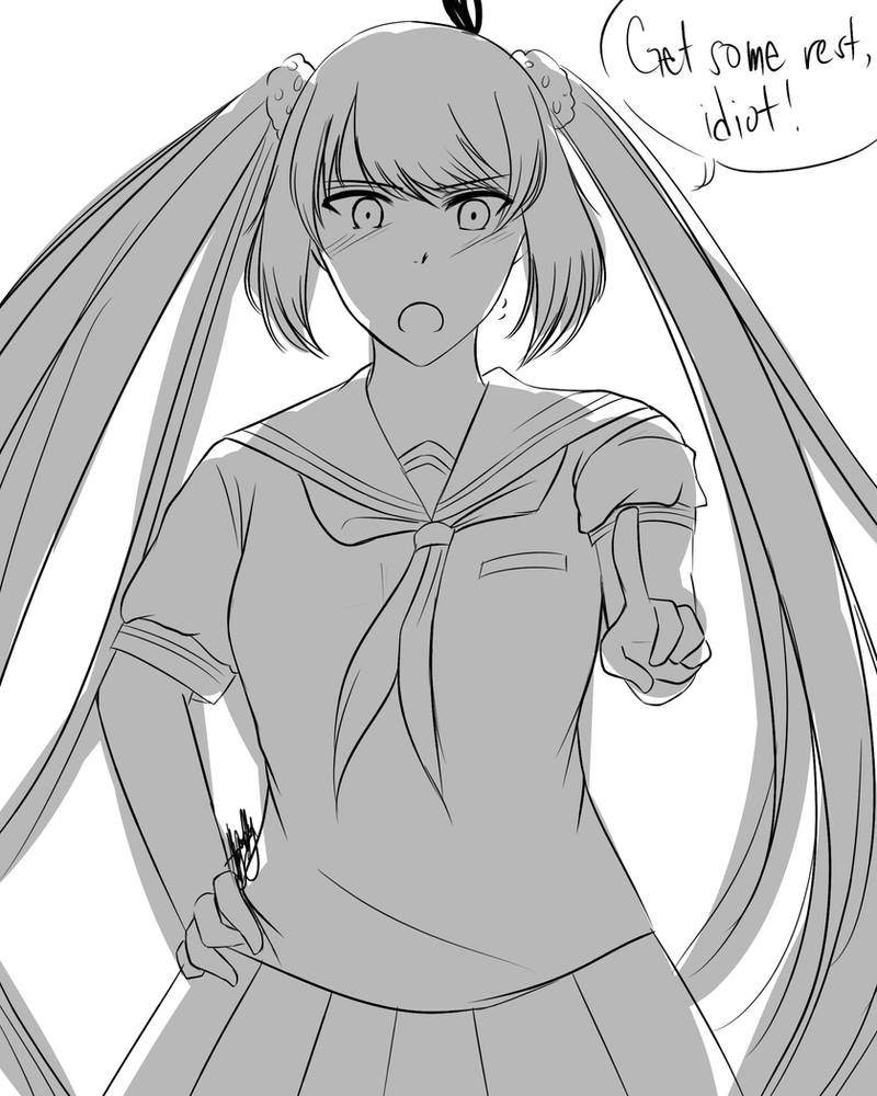 Yandere Simulator Osana Najimi {SKETCH 15} by lolilovesdrawing on
