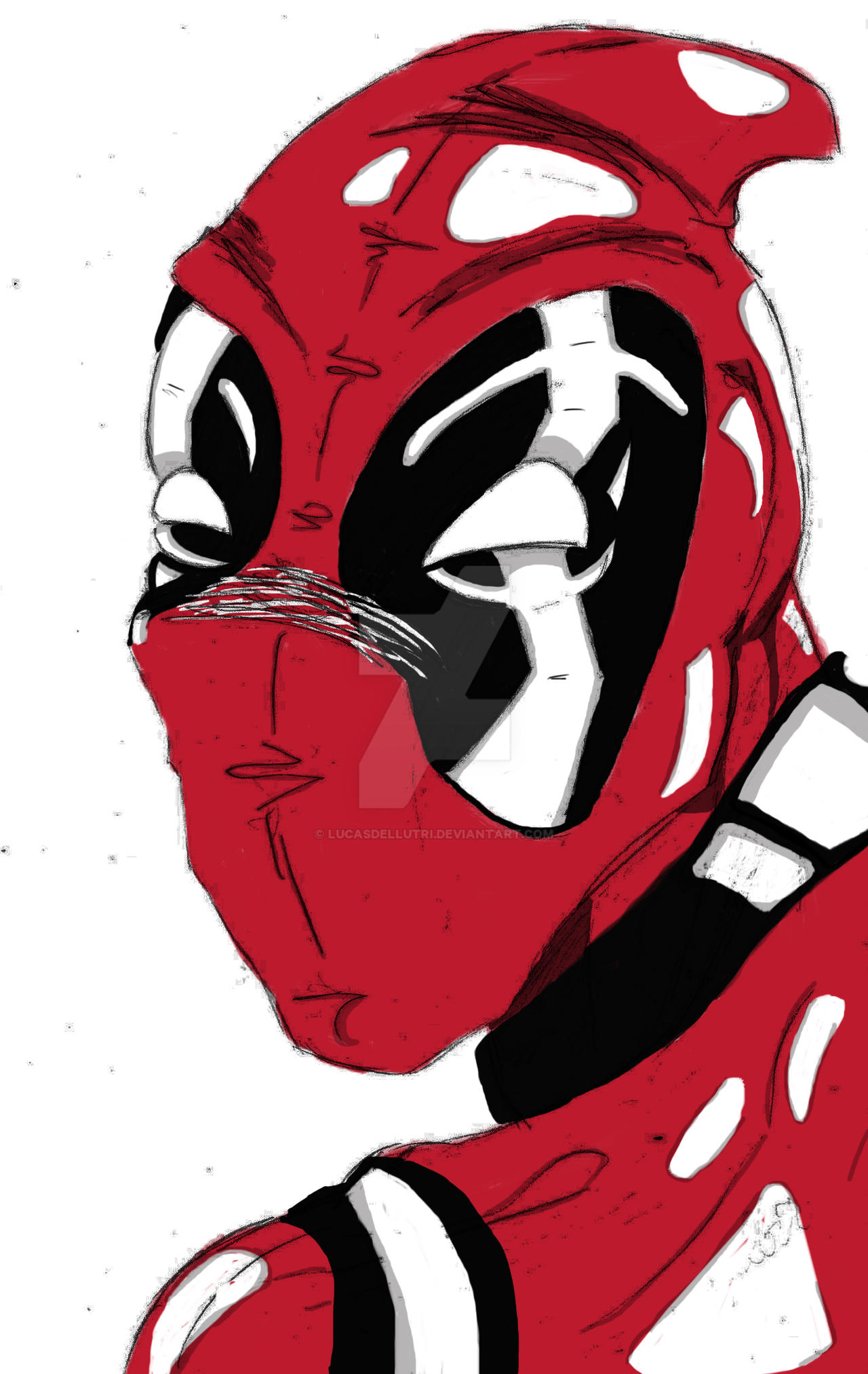 Deadpool head by LucasDellutri on DeviantArt