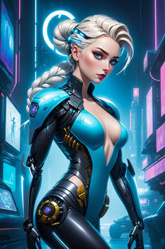 Cyberpunk cyborg Elsa