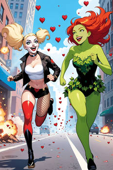 Harley Quinn and Poison Ivy Valentine's Day date