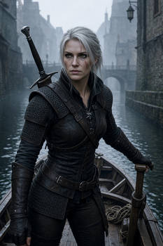 Geralt of Rivia gender swap by the canals
