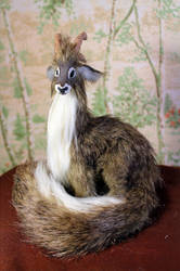 Frisky Goat Squirrel Art Doll