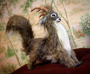 Frisky Goat Squirrel Art Doll