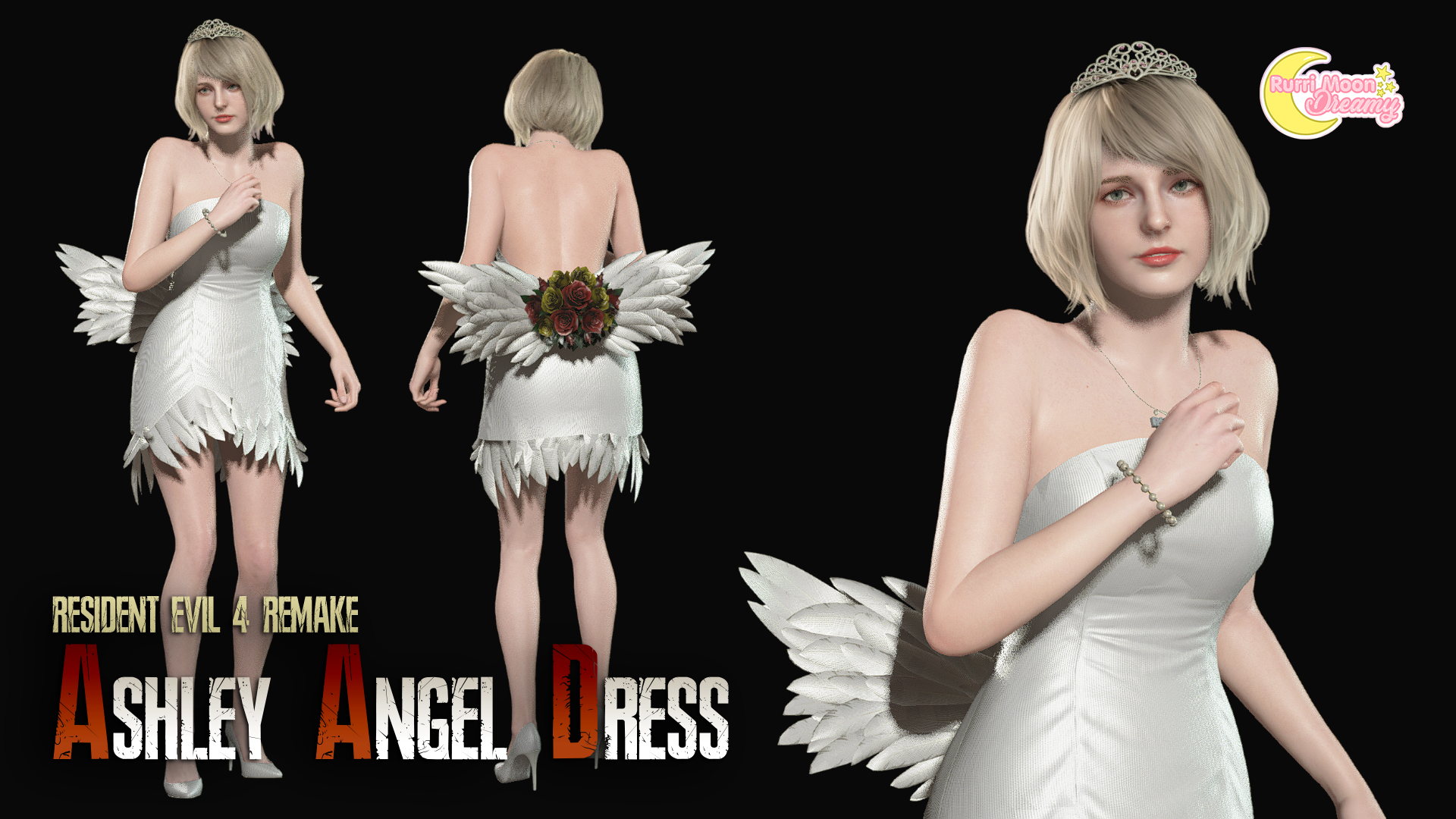 RESIDENT EVIL 4 REMAKE - Ashley Graham Angel Dress by rurrimoon on