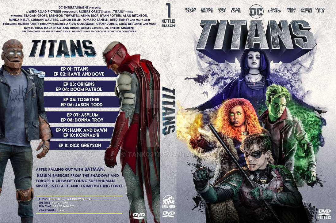 DC's Titans S.01 DVD cover (version.1) by tanko91 on DeviantArt