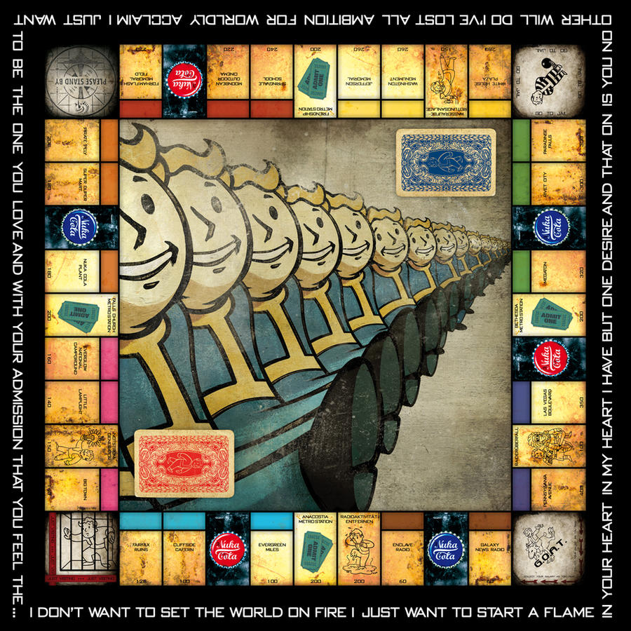 Fallout Monopoly Board