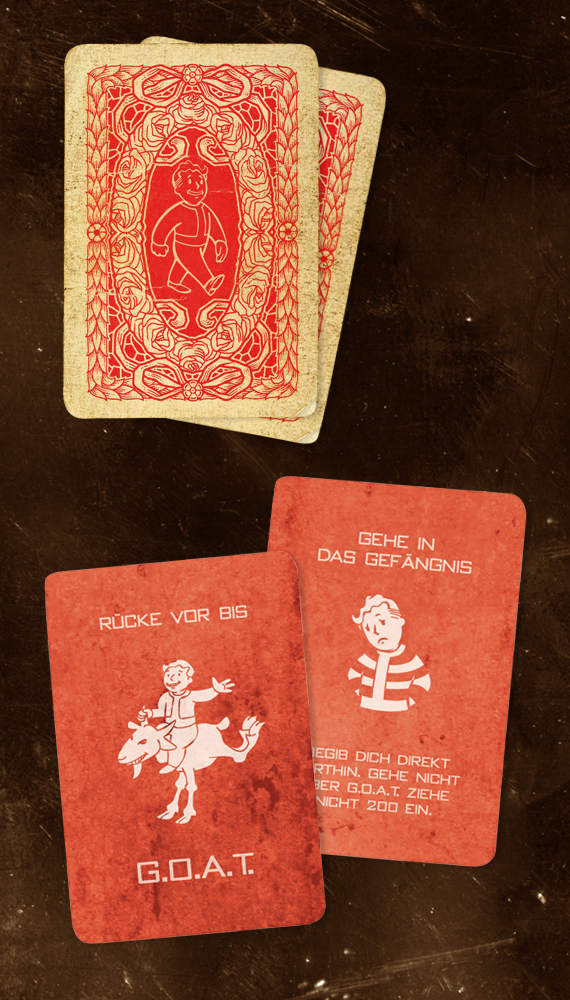 Fallout Monopoly red Cards