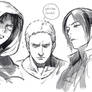 Eren Reiner Ymir and Bertholdt