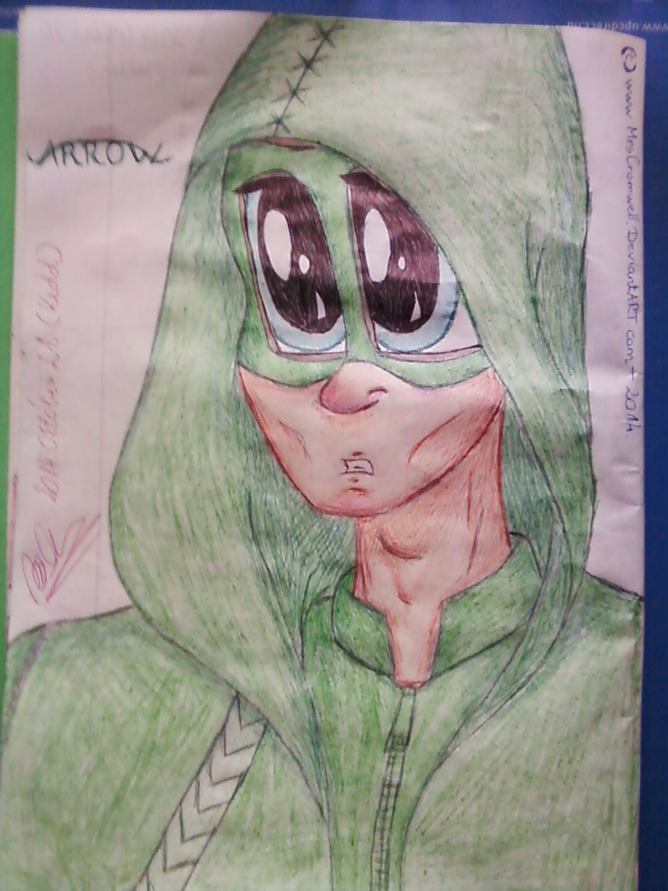 oliver queen (coloured lines)