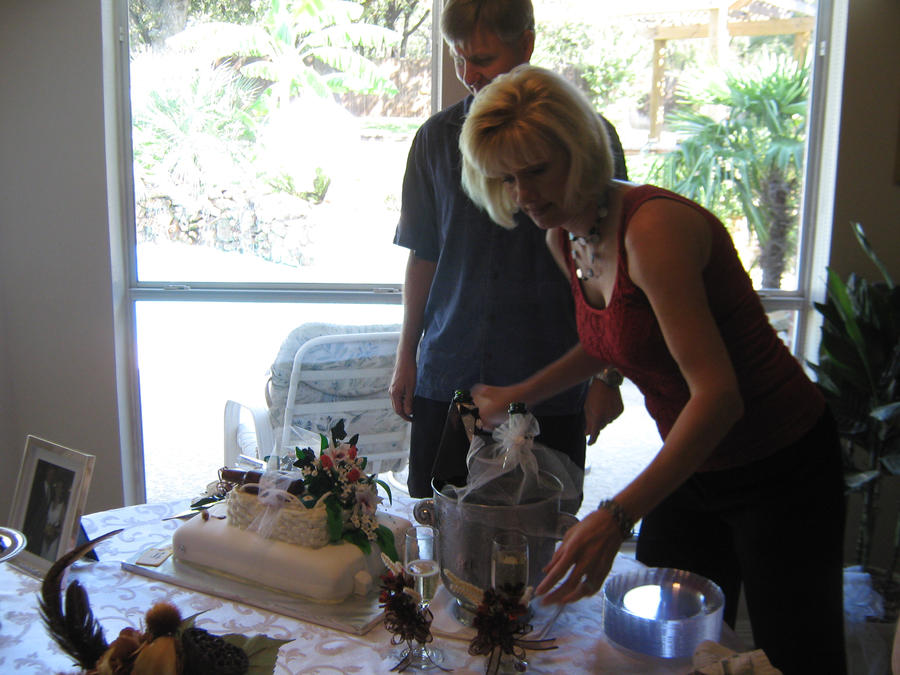 Mom Pouring the Wine II