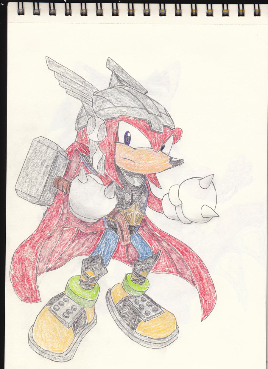 Knuckles as Thor