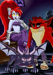 Negative Shantae and her minions