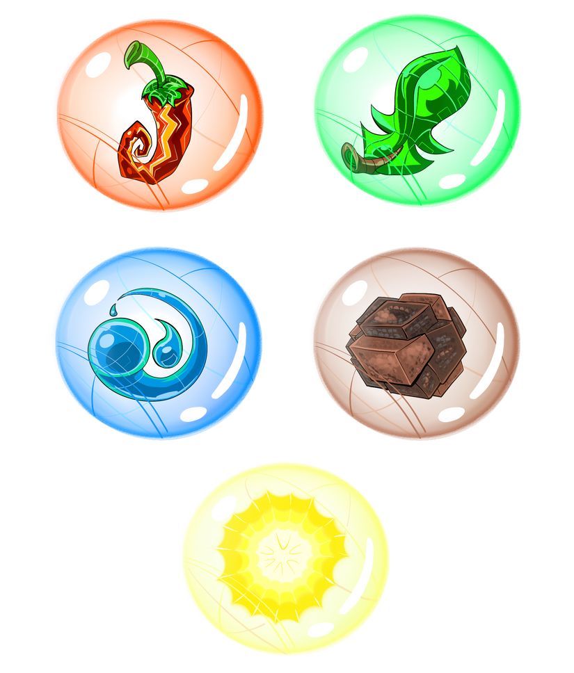 COMMISSION Elemental Powerups by gizmo01 on DeviantArt