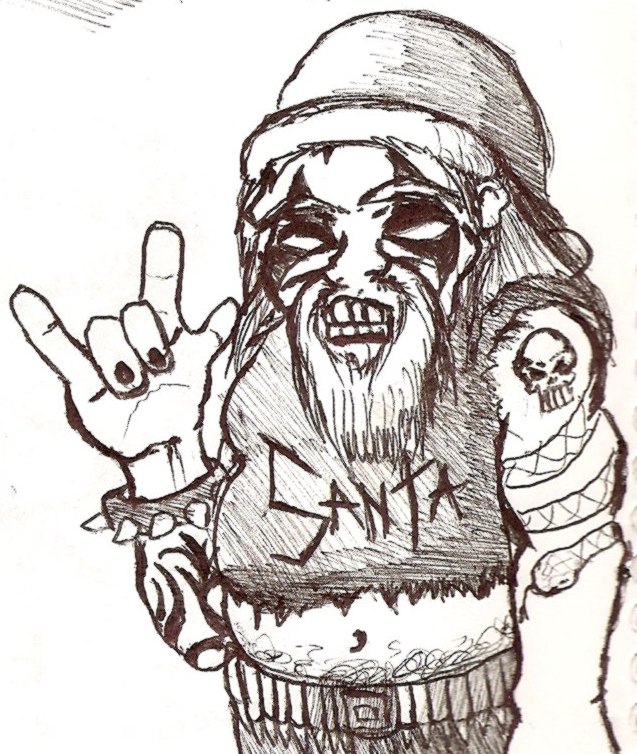 Black Metal Santa