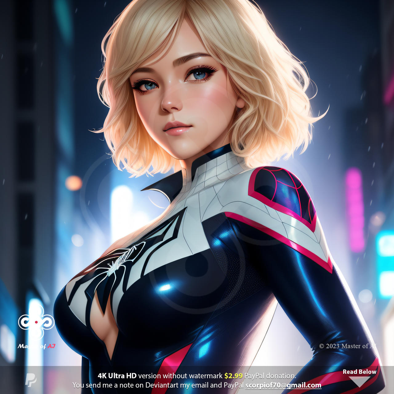 Spider-Gwen 06-05-23-01 by MasterofAI on DeviantArt