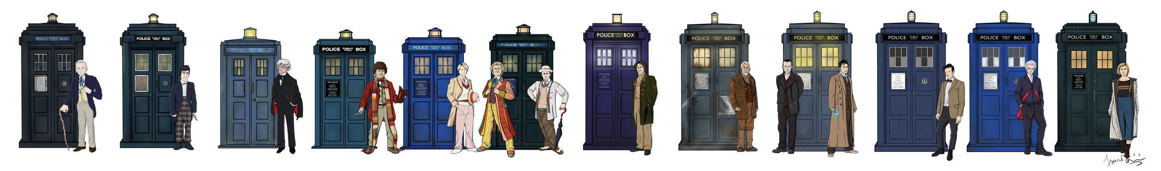 The Doctors and their TARDIS'