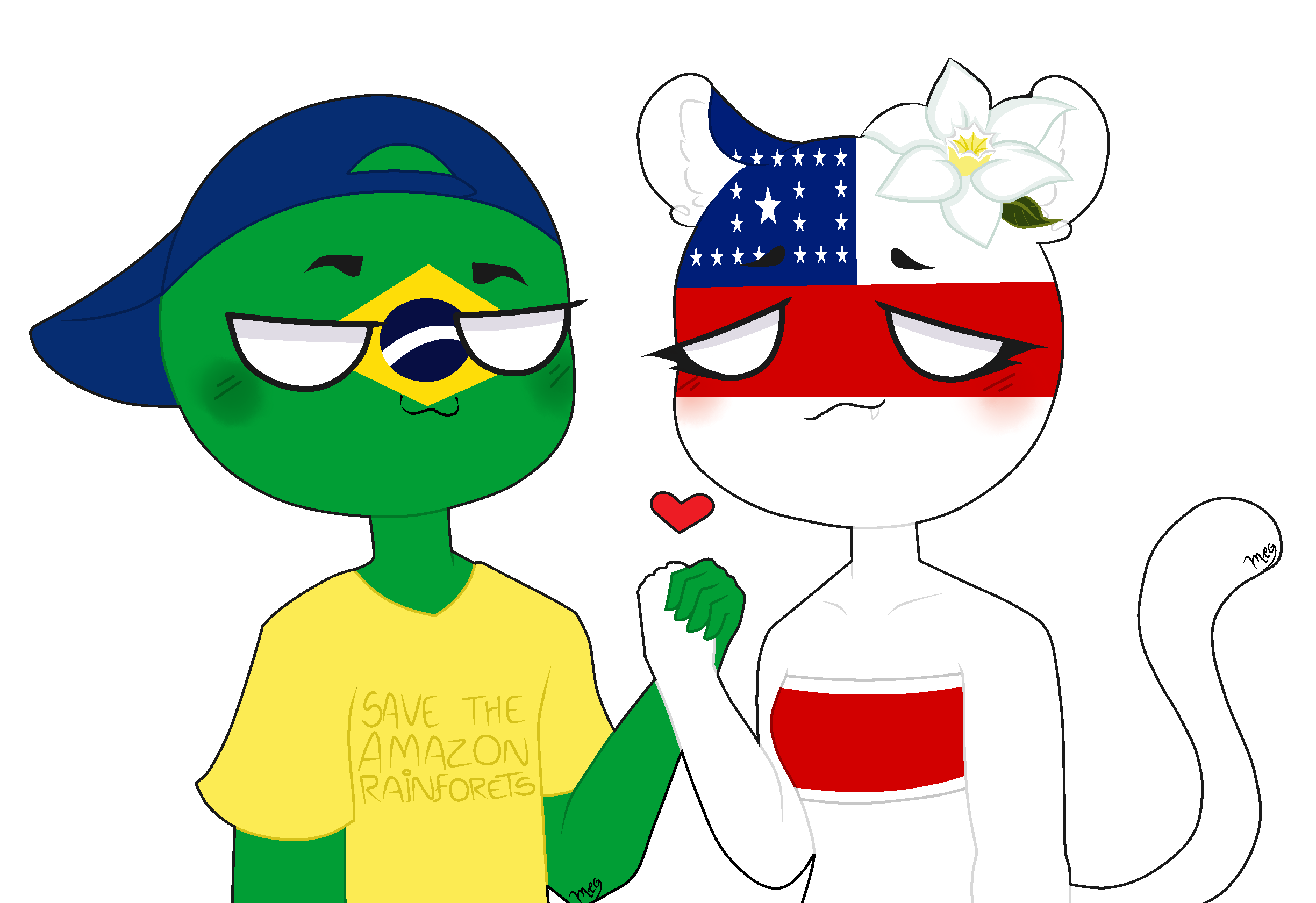 Pinku miruku - Brazil countryhumans