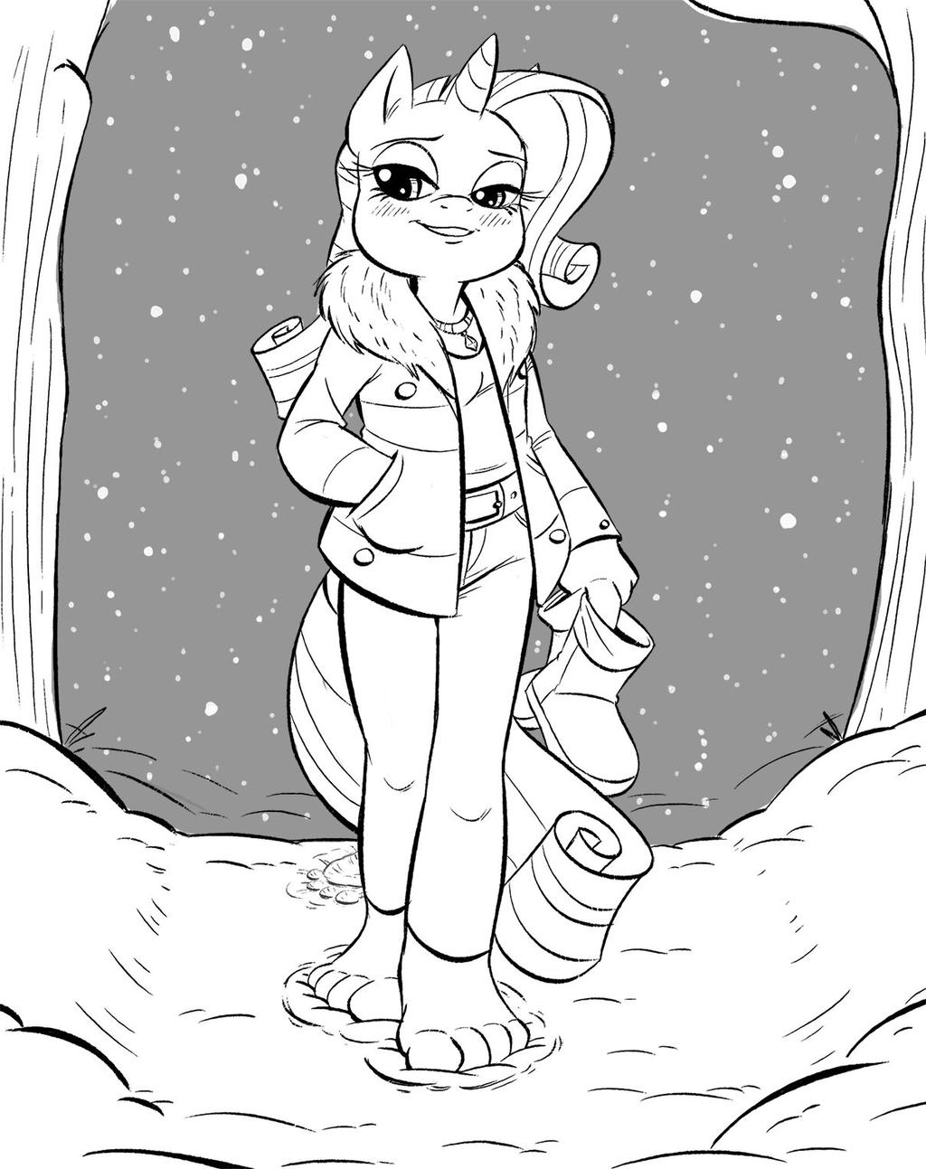 Snow Horse Stroll (comm)