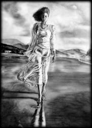 Woman On The Sea Shore1