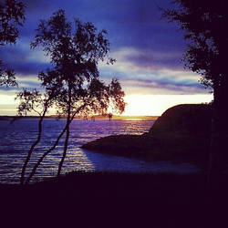 sunset in north of norway