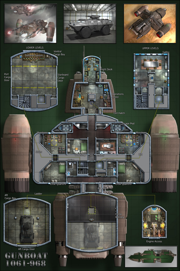 Gunboat Deckplans (Poster)