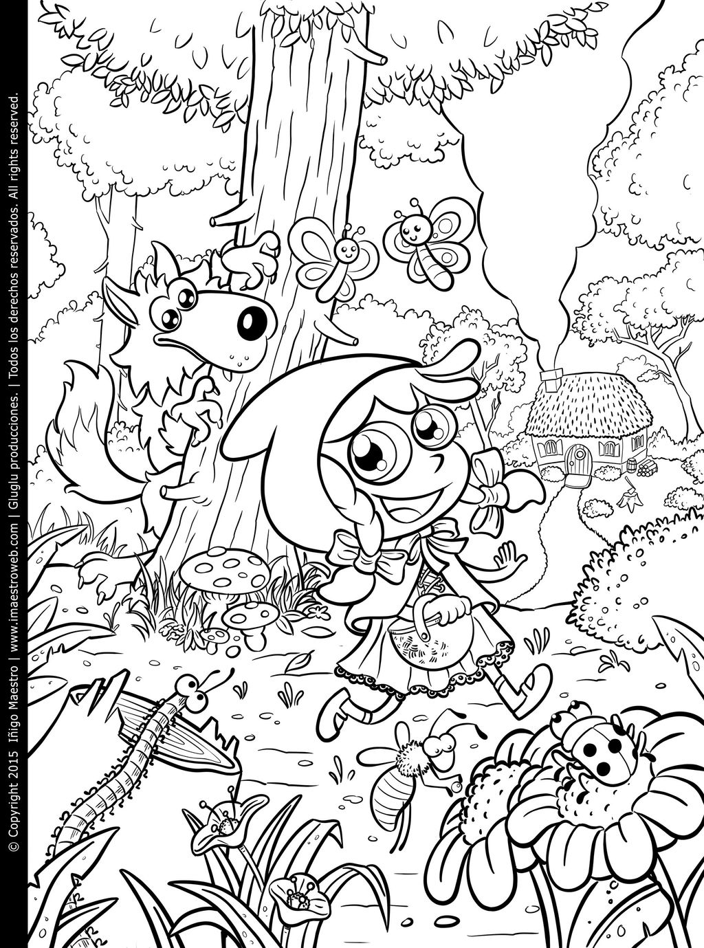 ''Caperucita Roja'' line art (2015) by Batliebre