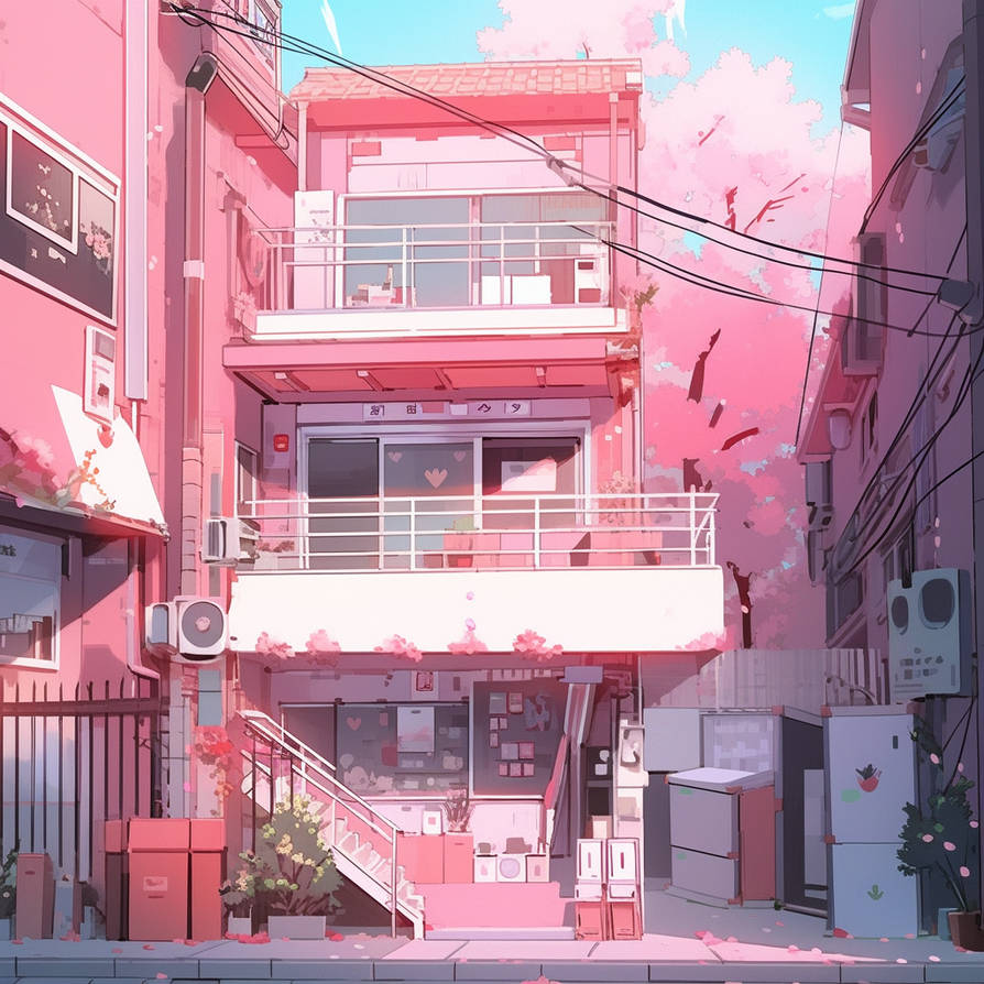 Pink Town Building Pink buildings by heikouseikai on DeviantArt