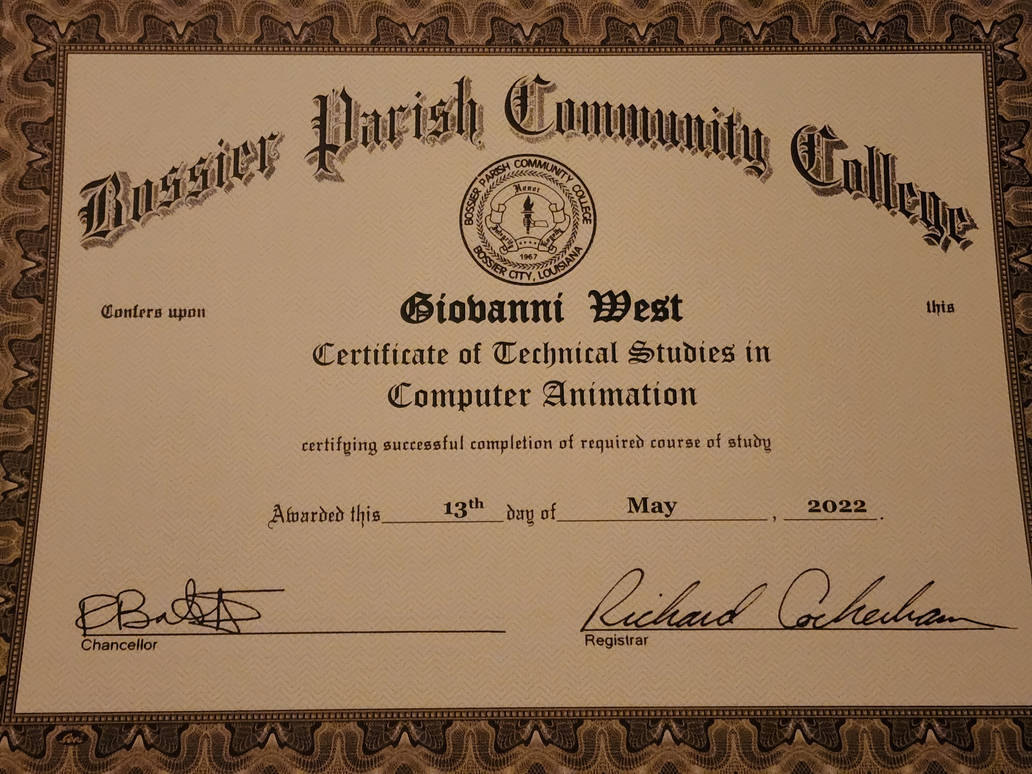 Animation Certificate by GioWolf15 on DeviantArt