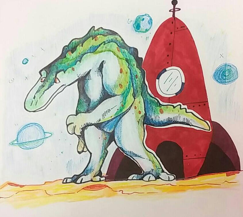 gator the space invader by alleysquares on DeviantArt