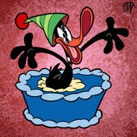 Daffy in a Cake