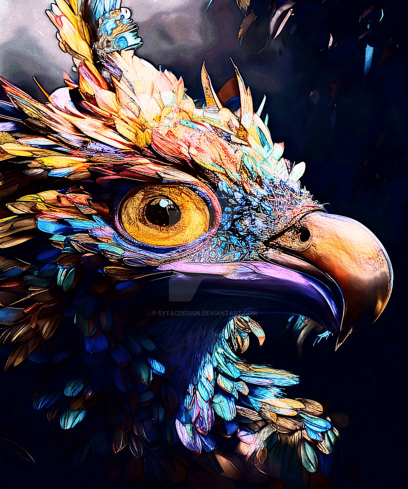 Feathers Crow Colorful Nature halloween Bird Eagle by sytacdesign on ...