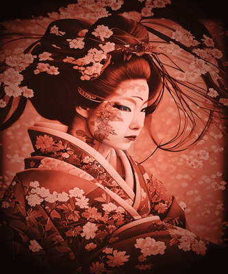 Anime Japan Samurai Japanese Geisha sakura