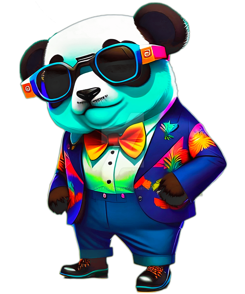 Fragile Rapping Panda Suit Panda Suit Cool design panda Sunglasses fashionabl by sytacdesign on ...
