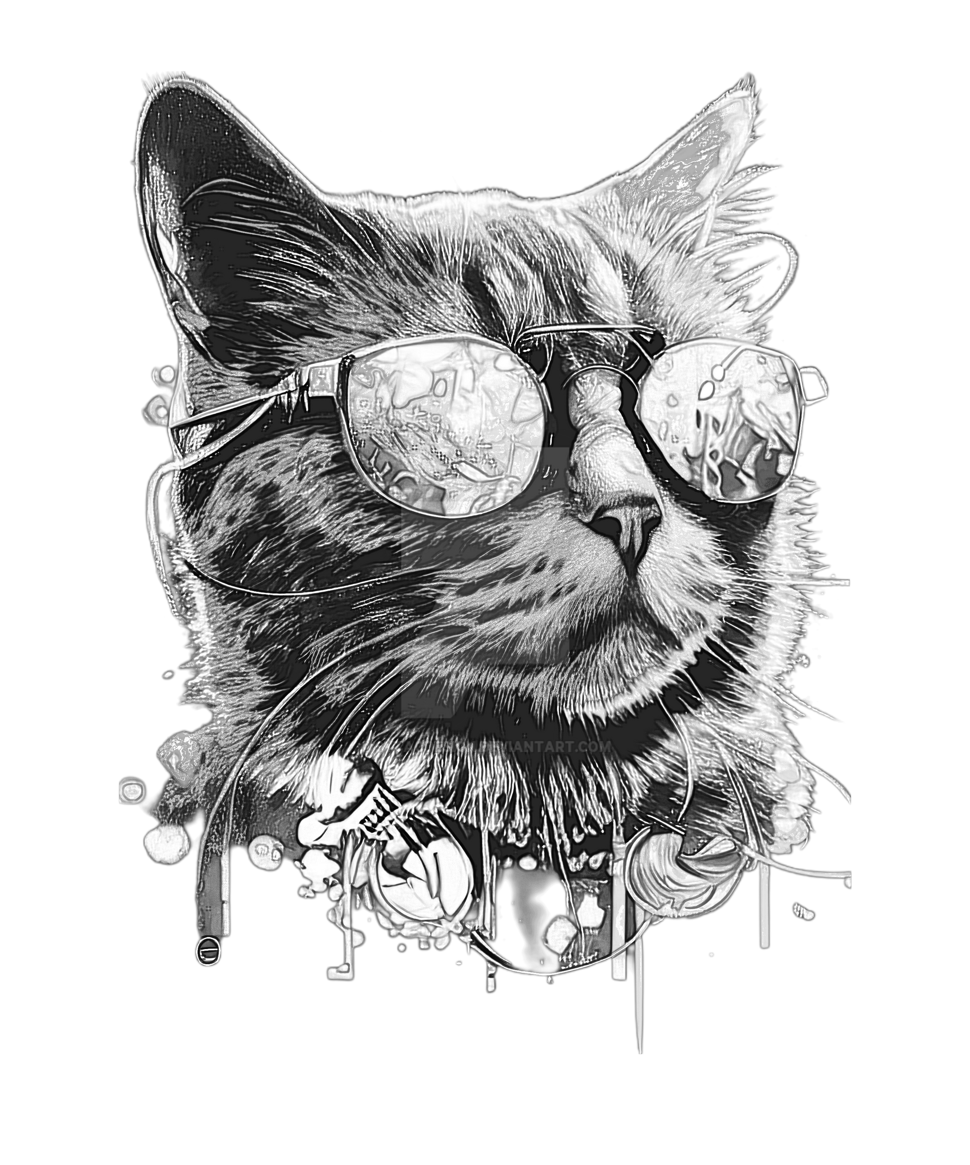 Cool Sunglasses Hip modern Kitty Cat by sytacdesign on DeviantArt