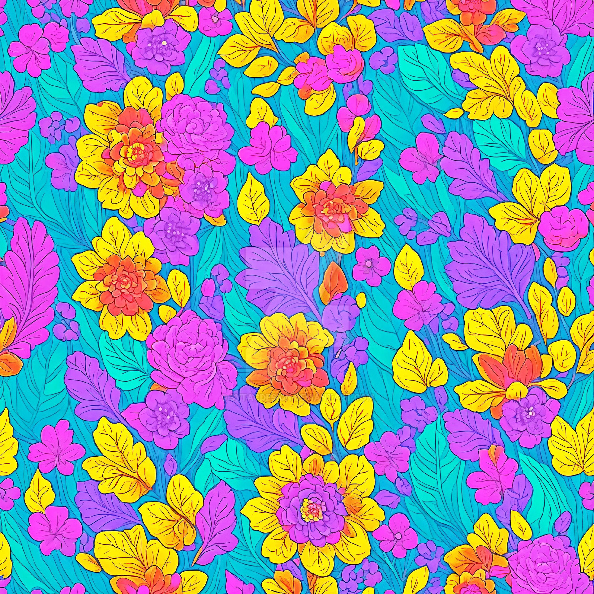 Flower Loop Visual Cohesive Flowers visual Seamless Flower Summer Flo by sytacdesign on ...