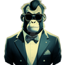 Monkey Ape branding monkey Funny modern Cool Anima