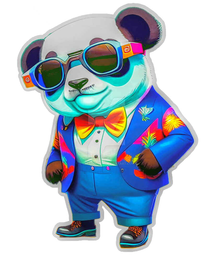 Fragile Rapping Panda Suit Sunglasses Panda Suit Cool shades Bowtie in panda by sytacdesign on ...