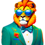 Animals Lion tie suit in Sunglasses and lion suave