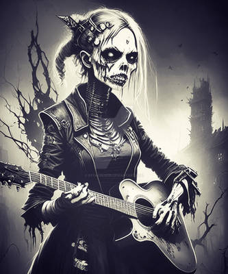 undead Skeleton Horror Scary musician Women Zombie