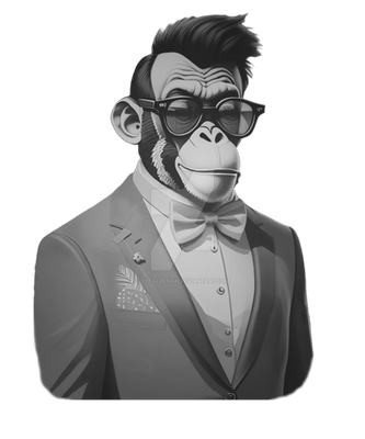 Ape Animal Monkey Funny with Cool monkey sunglasse