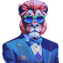 Anml-Animals Lion Cool suave and lion in suit tie