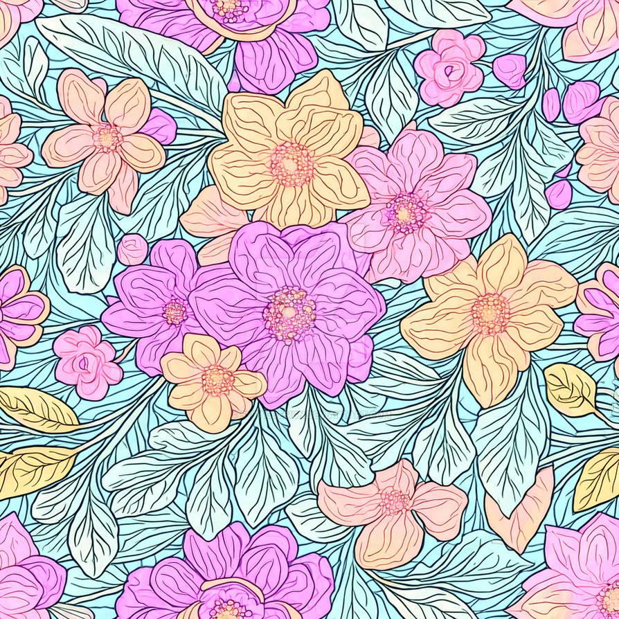 Seamless Summer daisy Floral Flowers Pattern Flowe by sytacdesign on ...