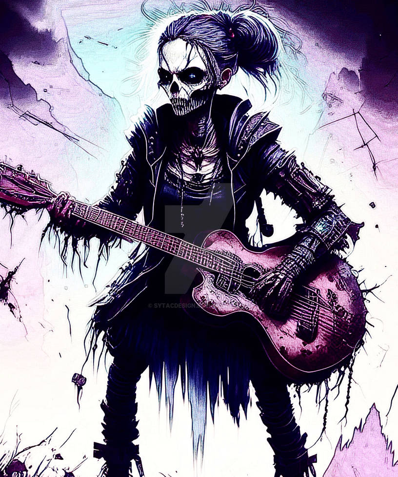 Zombie Skeleton Women horror artwork Horror rock S by sytacdesign on ...