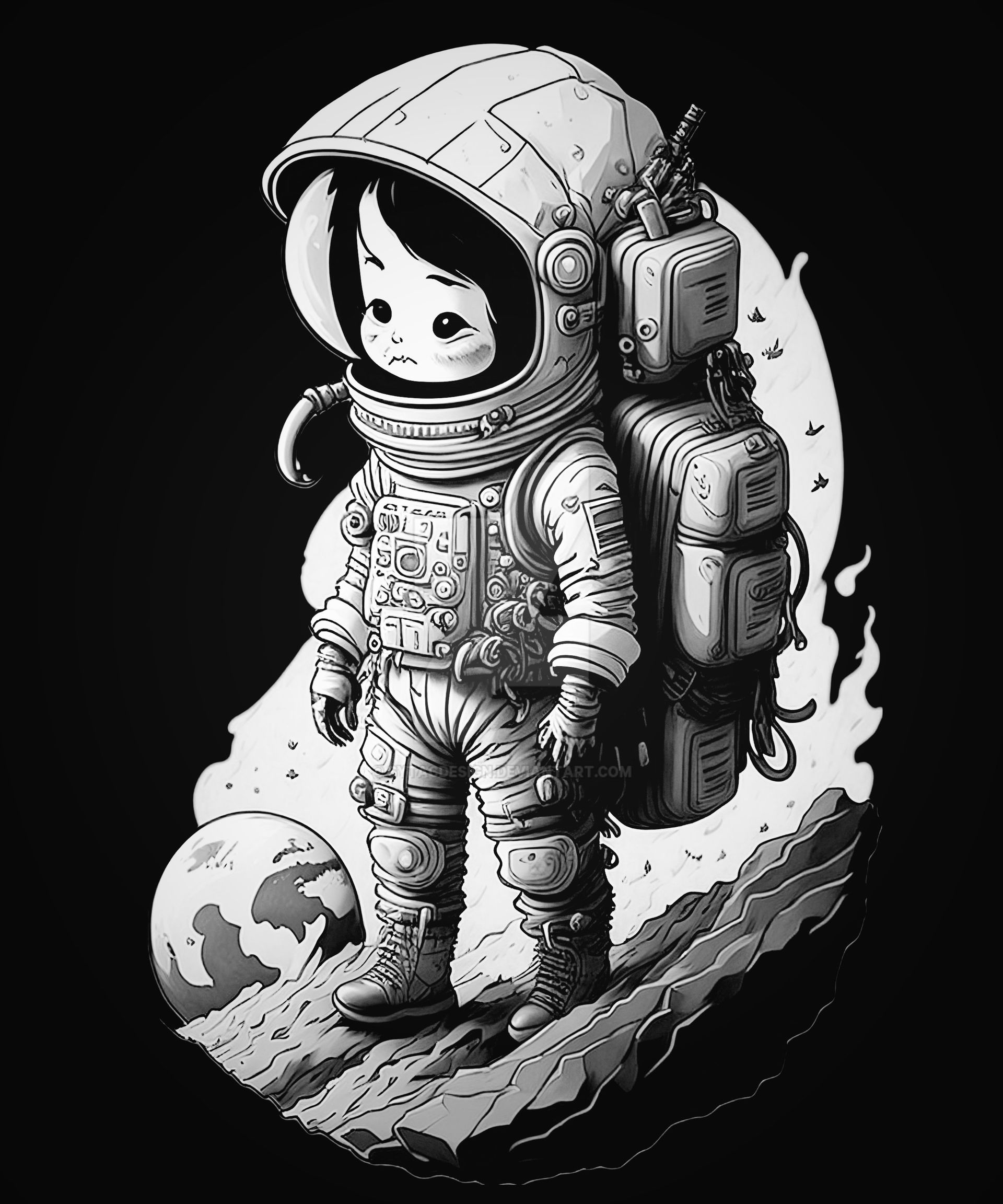 Spacesuit astronaut Planets artwork Astronaut Spac by sytacdesign on ...