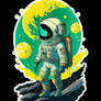 cosmic Spacesuit Space Astronaut Planets landscape