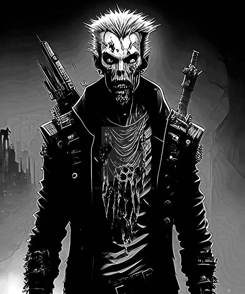 Zombie Horror rock Skeleton scary Scary Man design by sytacdesign on ...